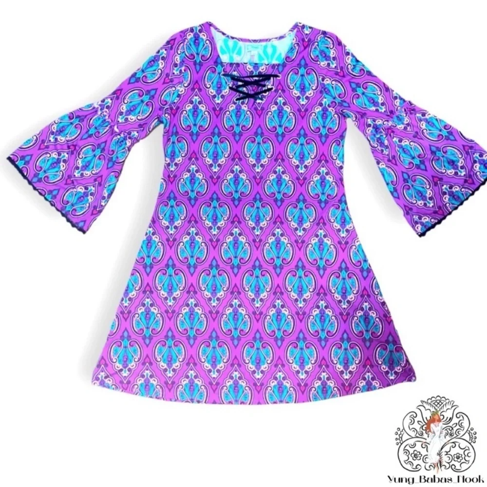 Disney Descendants D-Signed Evil Queen Youth large 14/16 Flare Purple Mal Dress